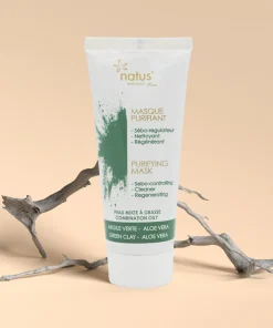 قناع الطين الأخضر المنقى وزيت الأرغان - 100 مل ناتوس